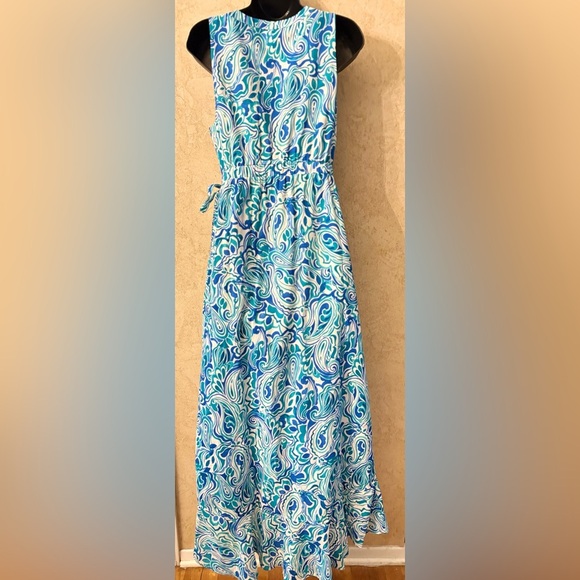 VENUS Multicolor High Low Ruffle Hem Maxi  Dress* - Picture 6 of 12